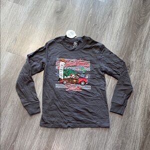 BUC-EES Gray Christmas Texas Long Sleeve Shirt youth Large NWT